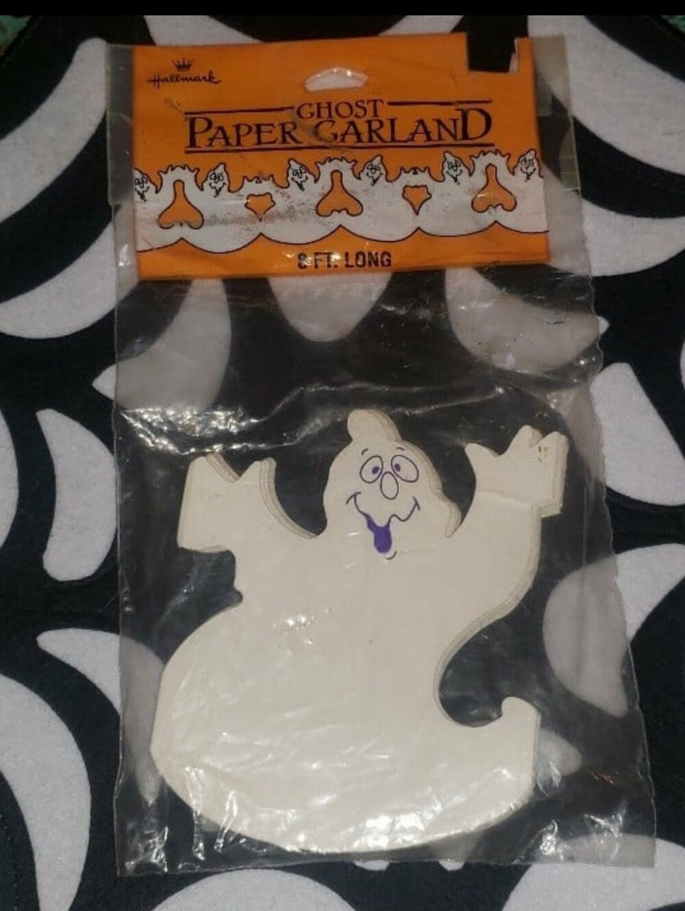 Vintage Hallmark Ghost Paper Garland8 Ft. Long